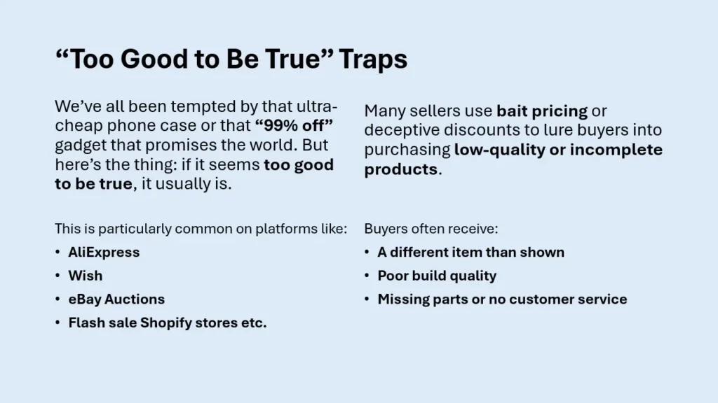 Too good to be true
